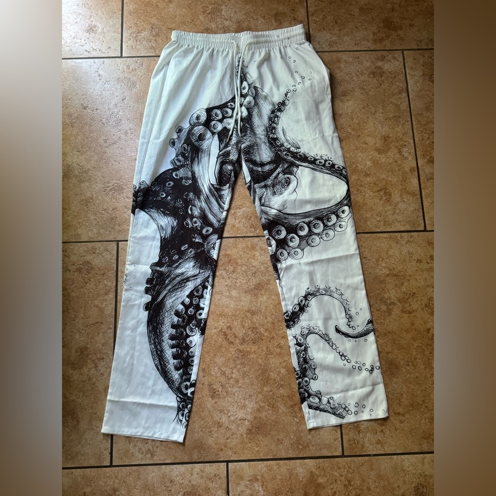 Black and White Artistic Tentacle Joggers